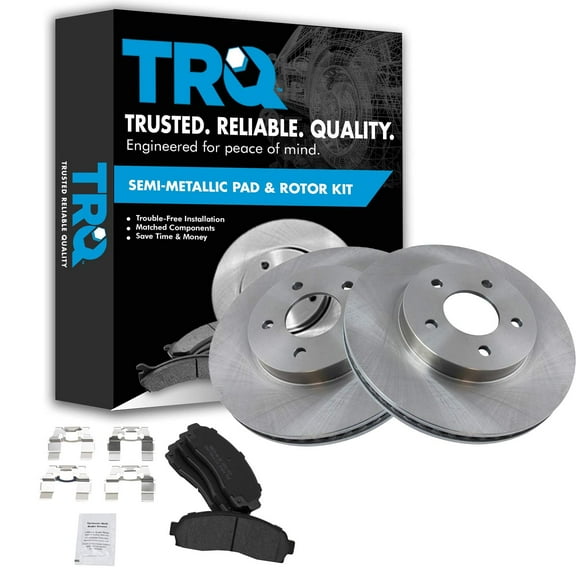TRQ Front Brake Pad & Rotor Kit Brake Pads Brake Rotor Semi-Metallic Fits Select 2005-2006 Chevrolet Equinox 2006 Pontiac Torrent 2002-2007 Saturn Vue