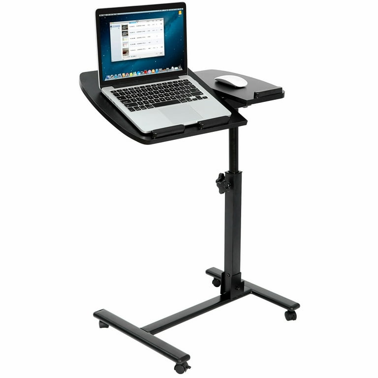 Adjustable height rolling laptop desk table computer desk for writing reading an deals