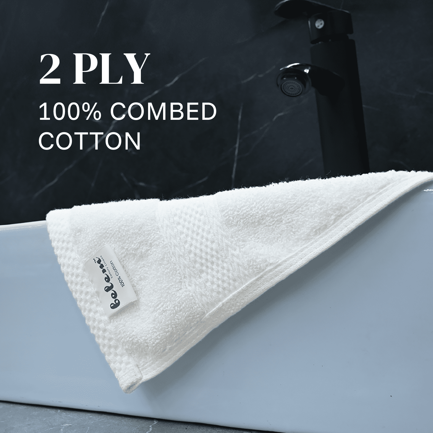 Belem Exclusive Hand Towels Bulk – 16x30 pack of 120 – Premium 600 GSM 2-Ply 100% Combed Cotton– Ultra-Soft, Highly Absorbent – Perfect for Hotels