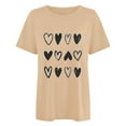 thumbnail image 5 of Kayannuo Womens Tops Shirts for Women Valentine's Day Women's Fashion Crewneck Printed Short Sleeve T-shirt Casual Loose Shirt Tops, 5 of 6