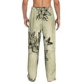 thumbnail image 3 of Disketp Vintage Floral Men's Pajama Pants - Ultra Soft Fleece Sleep and Lounge Pants (Size: S-XXL), 3 of 6