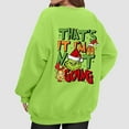 thumbnail image 4 of Long Sleeve Funny Cute Xmas Crewneck Pullover Women Christmas Sweat Shirt 7-Green M 1, 4 of 5