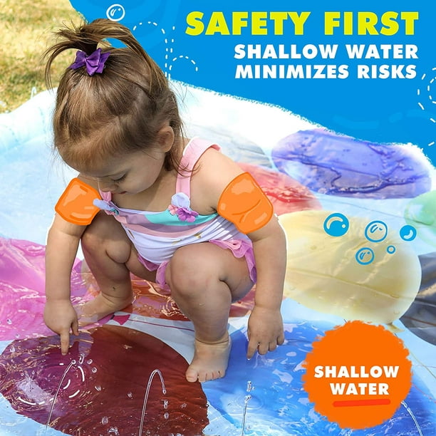 3-in-1 Sprinkler for Kids, Splash Pad, and Wading Pool