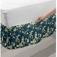 thumbnail image 2 of Grunge Bed Skirt, Illustration of Unfinished Paintbrush Strokes Forming Flowers Paint, Elastic Bedskirt Dust Ruffle Wrap Around for Bedding Decor, 4 Sizes, Dark Sky Blue and Beige, by Ambesonne, 2 of 2
