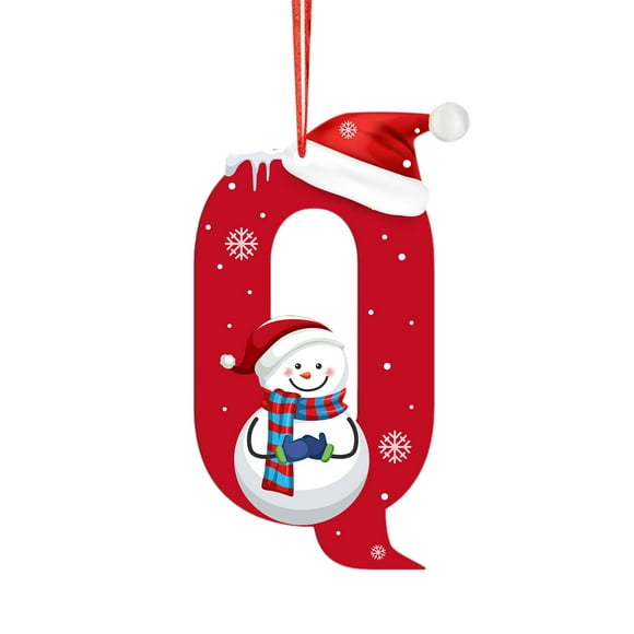 Lekihaqq Double Sided Acrylic Christmas Tree Ornament Personalized Family Gift 26 Letter Pendant Holiday Party Decorations for Home Xmas Decorative Hanging