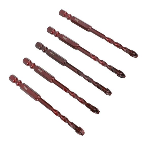 1/4 Hex Shank Masonry Drill Bits, Masonry Drill Bits Set Quick Replacement Easy To Install for Bench Drills