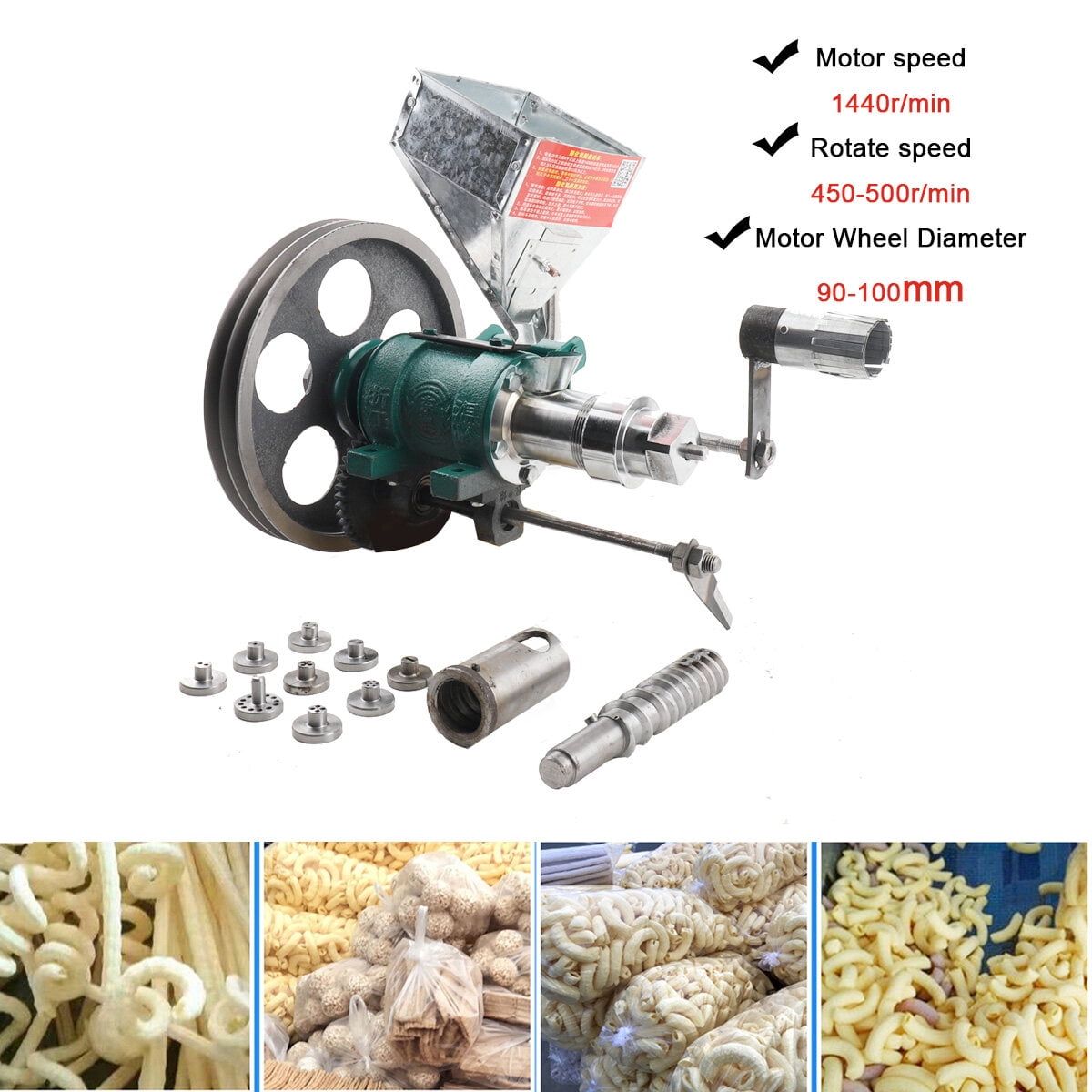CDZHLTG 4-5.5kw Corn Rice Food Extrusion Machine Corn Puffed Extruding Food Extruder with 9 Molds