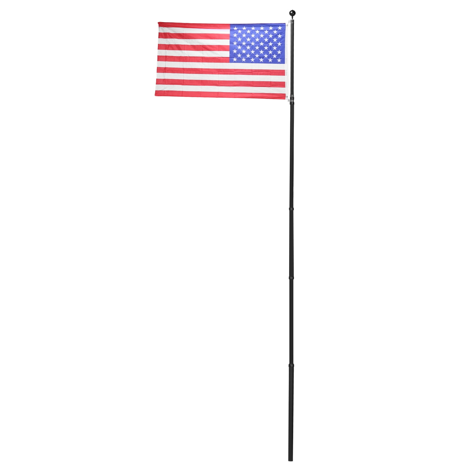 golytefs 20FT Heavy Duty Flag Pole Extra Thick 360 Rotating for Outside House (Stretch)