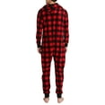 thumbnail image 3 of SLEEPHERO Adult Onesie Men Cozy Christmas Holiday Mens Onsie Pajamas Adult Pajamas For Men Flannel Adult Mens PJs Classic Buffalo Check Large, 3 of 3