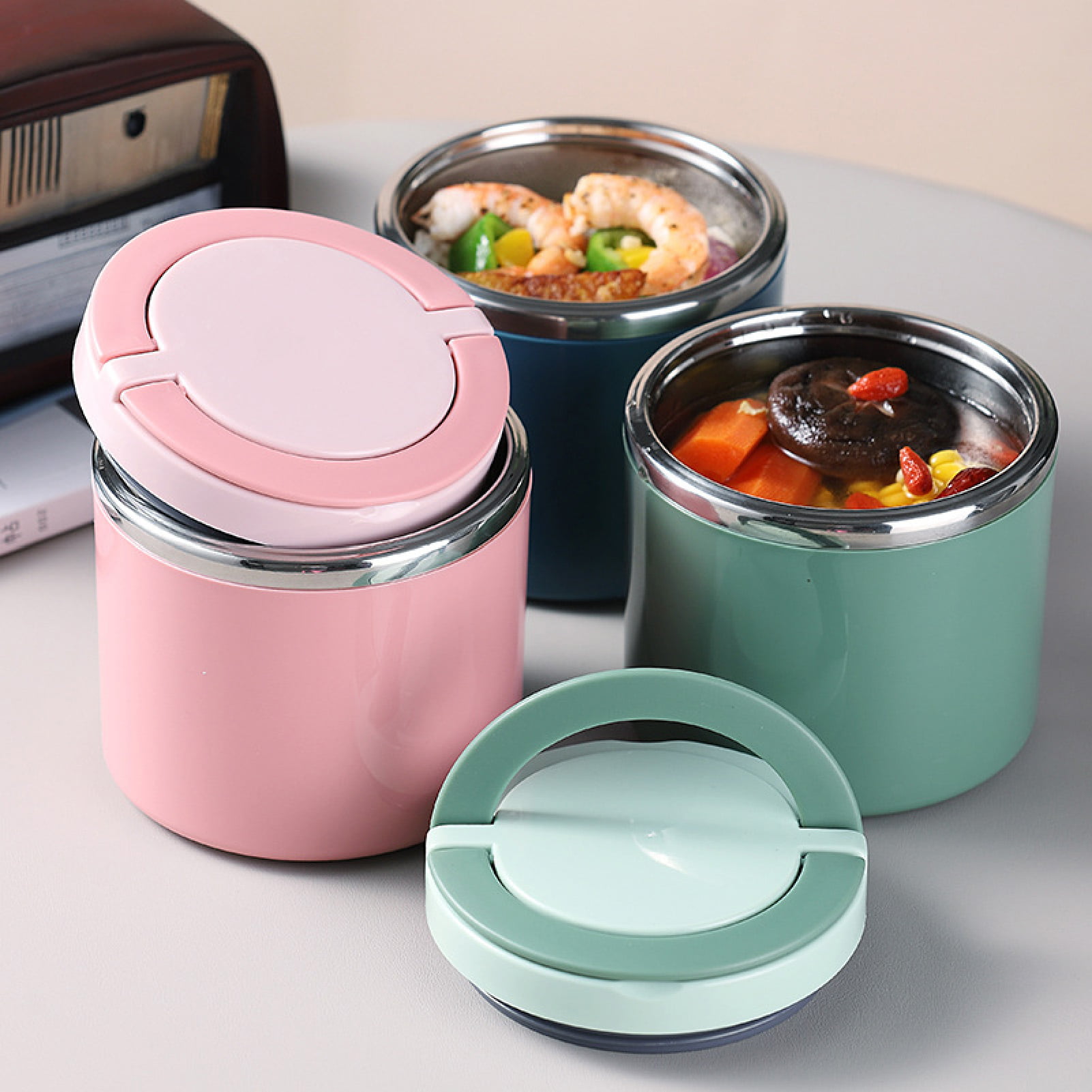Cheers.US 1000ml Food Container Keep Food Warm Lunch Box