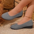thumbnail image 6 of CQONEPT Womens Ballet Flats Business Office Work Dress Shoes Low Wedge Round Toe Slip Ons Comfortable Dressy Casual Flats Shoes Gray 37, 6 of 6