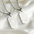 thumbnail image 5 of APSVO Silver Dog Tag Cross Necklaces for Men to My Husband Gifts from Wife American Flag Pendant Chain Religious Christian Birthday Valentines Day Jewelry Gifts Him Husband Male Adults Boyfriend, 5 of 7