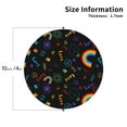 thumbnail image 2 of Lsque Cartoon Pride Lgbt Pattern 4" Drink Coasters Set of 4, PVC Leather Absorbent Coasters, Table Coaster Set Decorative Coffee Cup Coasters Housewarming Gift -Round Shape, 2 of 6