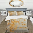 thumbnail image 2 of Designart "American Basswood Forest in Yellow II" Tree Bedding Covert Set - Landscapes Yellow Modern Bed Set With 2 Shams, 2 of 5