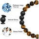 thumbnail image 4 of Pulsera de ojo de tigre para hombre, pulsera de ansiedad para hombre con piedra de lava de ojo de tigre de 8 mm, pulsera ajustable para aliviar el estrés, pulsera de ojo de tigre, difusor de aceite de aromaterapia, pulsera de lava, regalo para hombre Rojo Verde, 4 of 5