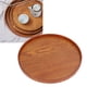 thumbnail image 3 of Bandeja para servir,Bandeja para servir de madera Bandeja redonda de madera Bandeja para servir de madera Claridad notable, 3 of 13