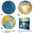 thumbnail image 3 of Designart "Abstract Blue and Yellow Solar Panels III" Architecture Framed Wall Art - Modern Blue Solar Panels Entryway Framed Wall Art Print, 3 of 6