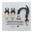 thumbnail image 6 of Golden Bathroom Basin Faucet Sink Tap Polished Gold Bathtub Swan Two Crystal Handwheel Elegant Mixer Tap Widespread, 6 of 7
