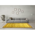 thumbnail image 3 of Ahgly Company Indoor Round Abstract Yellow Contemporary Area Rugs, 5' Round, 3 of 4