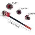 thumbnail image 2 of HFS (R) Pipe Threader Tool Kit Ratchet Handle + 3 Dies Set- 1/2", 3/4", 1" + Case, 2 of 9