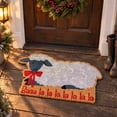thumbnail image 2 of Outdoor Christmas Doormat, Novelty Sheep-Shaped Rug, Coconut Coir Bristle Entry Mat for Front Door Porch and Holiday Home Decor, 23.62 x 15.75 in, 2 of 6