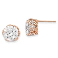 thumbnail image 1 of 10K Tiara Collection Rose Gold Polished CZ Post Earrings 10YC384R, 1 of 2