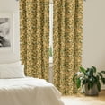 thumbnail image 2 of Ambesonne Floral Curtains, Flourishing Daisy Field, Pair of 28"x84", Apricot Hunter Green, 2 of 5