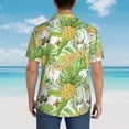 thumbnail image 4 of Disketp Hawaiian Shirts For Men,Gnome And Pineapple Print Mens Casual Short Sleeve Button Down Shirts Beach Shirt, 4 of 7