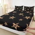 thumbnail image 3 of Castle Fairy Leopard Print Stars Print Twin Sheet Sets for Kids Teens,Old Fashion Bedding, 3 of 7