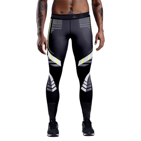 Men's Casual Pants Fitness Pants High Elastic Leggings for Outdoor Gym Running Activities
