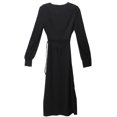 thumbnail image 2 of CO Essentials Robe Noire à Manches Longues Plissée pour Femmes - m, 2 of 2