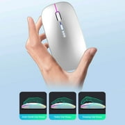 Blasgw Wireless Charging Mute Bluetooth Mode Mouse Laptop 2.4G+BT5.2 Wireless Mouse Rose Gold
