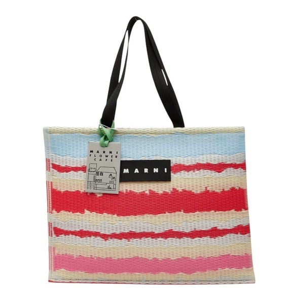 Pre-Owned Marni Market Tatami Tote Handbag, Multicolored Nylon and Polypropylene, Women's, MARNI