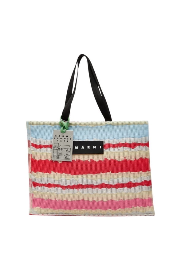 Pre-Owned Marni Market Tatami Tote Handbag, Multicolored Nylon and Polypropylene, Women's, MARNI