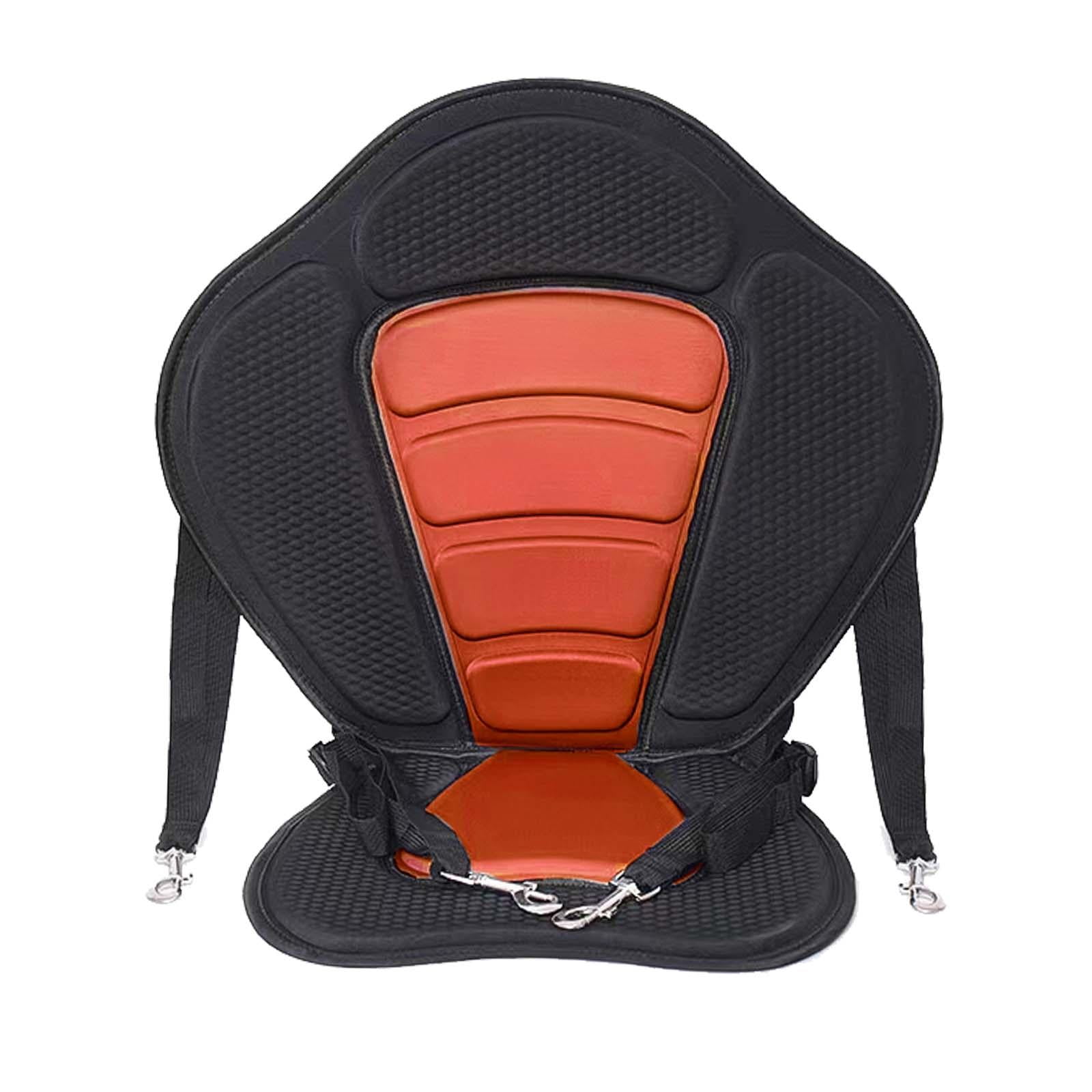 Kayak Seat Cushion with Detachable Back Replacement Nonslip Canoe Backrest Seat Padded Seat Pad for Park Rafting Sit in Canoeing Backpacking Orange