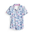thumbnail image 3 of SCALES The Flamingo Womens Short Sleeve Polo Navy, Small, 3 of 4