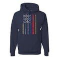 thumbnail image 2 of Wild Bobby, No One Fights Alone First Responder Dispatcher EMS Corrections Police Fire Military Unity, Pop Culture, Unisex Graphic Hoodie Sweatshirt, Navy, Large, 2 of 4