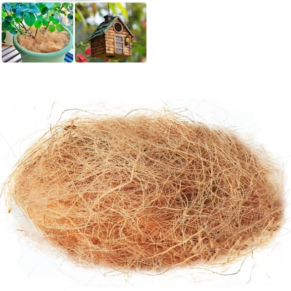 0.55LB Coconut Husk Fiber Silk,Natural Coconut Husk Silk,Organic Coco Coir for Plants,Chicken Nesting Pads Lining Material