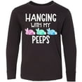 thumbnail image 3 of Inktastic Easter Hanging with My Peeps Pastel Bunnies Long Sleeve Youth T-Shirt, 3 of 5