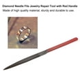 thumbnail image 4 of Needle Diamond Needle File Ring Jewelry Shaping Carving Repair Tool with Red HandleSemicircle Shape, 4 of 7