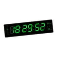 thumbnail image 2 of Abbracc LED Digital Clock Bedroom Display Date Calendar Bar Wall Hanging Alarm Clock Green, 2 of 9
