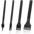 thumbnail image 1 of Kit de herramientas perforadoras de 4mm, herramientas de costura DIY, perforadoras de acero, cuero, artesanía, cordones, juego de cinceles para coser, 1/2/4/6 dientes, 4 piezas, 1 of 5