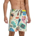 thumbnail image 2 of Bixox Men's Playing Video Games printed lightweight casual shorts, soft sleep shorts with pockets., 2 of 7