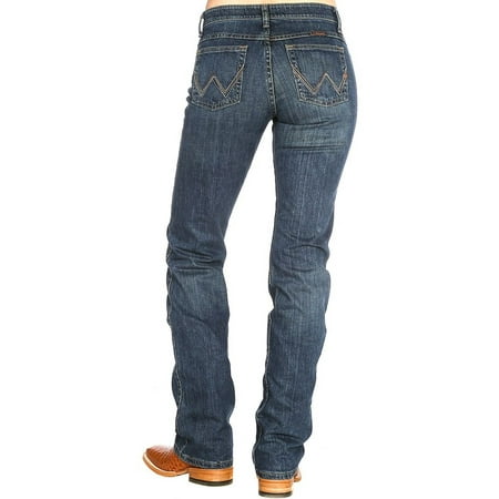 Wrangler Q-Baby Womens Ultimate Riding Jean Mid-Rise Boot Cut - Tuff (Best Horse Riding Jeans)