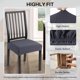 thumbnail image 3 of Juego de 4 fundas impermeables para asiento de silla de comedor SearchI Gris Profundo, 3 of 9