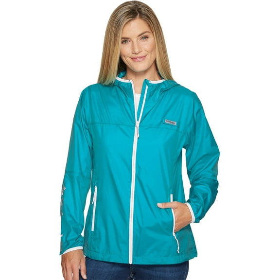 Columbia Women's Tidal Windbreaker Geyser/Satin Pink Outerwear