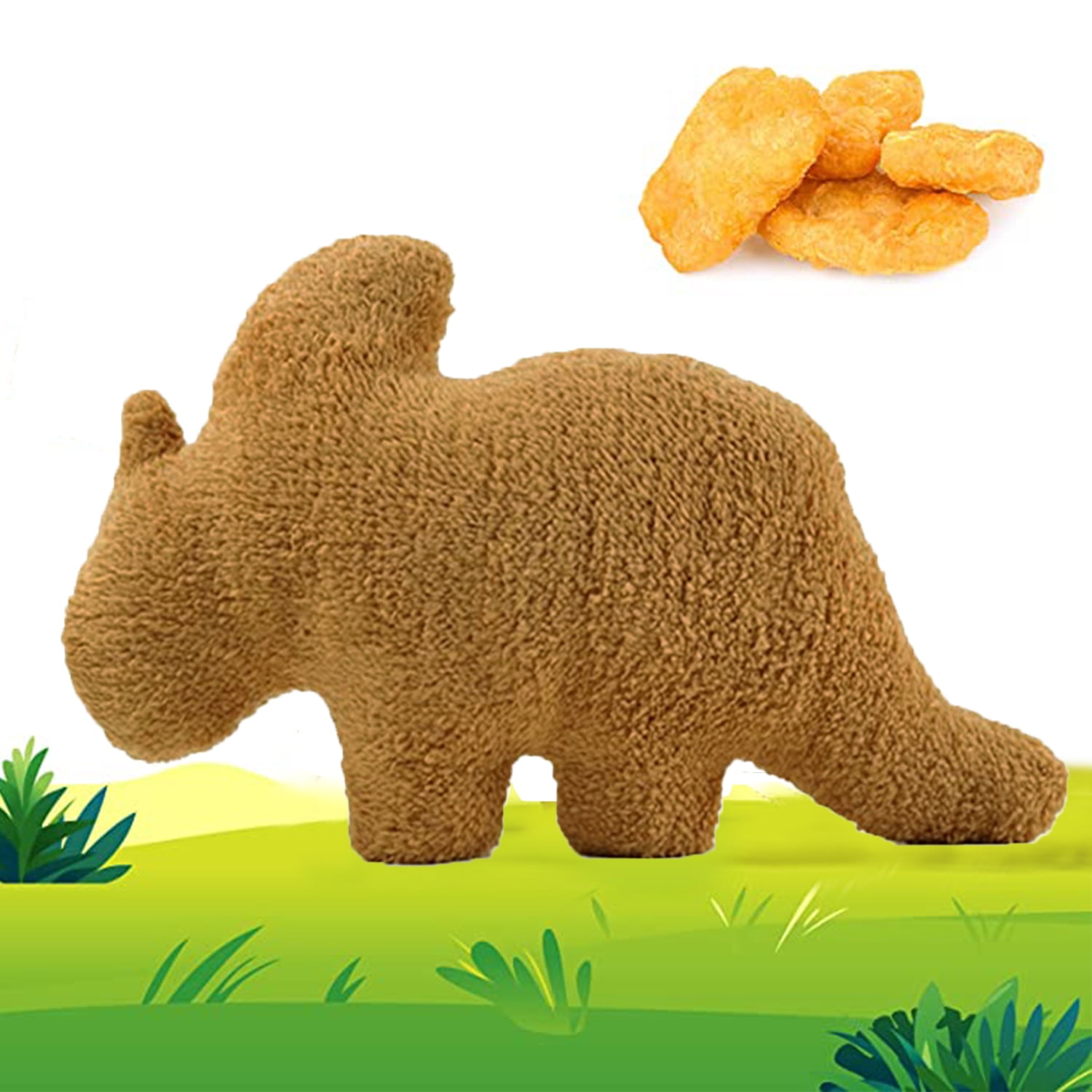 Dino Chicken Nugget Plush, Sofunic Dinosaur Nuggets Pillow