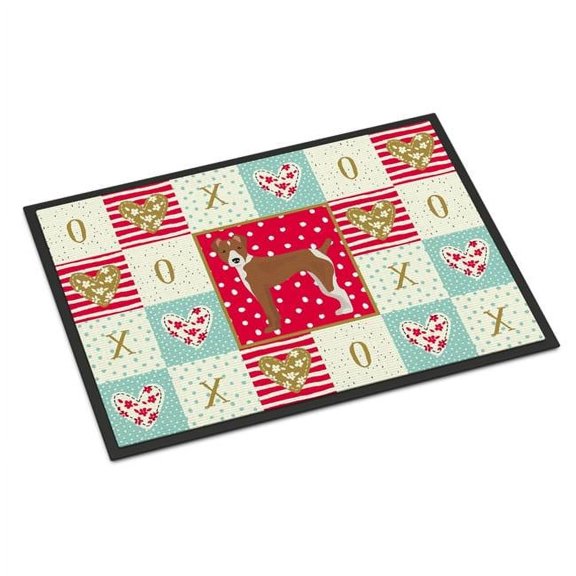 24 x 36 in. Rat Terrier Love Indoor or Outdoor Mat