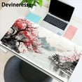 thumbnail image 5 of Ink Style Cherry Blossoms Plum Blossoms Gaming Mouse Pad Desk Mat Desk Pad Large Gaming Mousepad Office Keyboard Pad Computer Mouse Non-Slip Computer Mat Stitched Edges Mousepad, Long Mouse Pad, 5 of 8