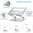 thumbnail image 4 of Adjustable Laptop Stand,IBAOLE Portable Laptop Computer Stand Rriser&Multi-Angle Stand with Heat-Vent to Elevate Laptop Holder for Mac,Notebook,Lenovo More10-17 Laptop, 4 of 5